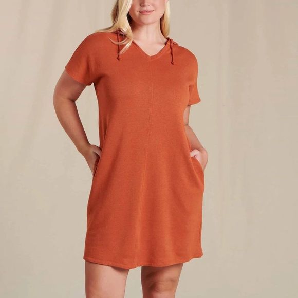 NWT ☀️ Toad&Co | Women's Epiq Hooded Dress - Rust - Picture 8 of 12